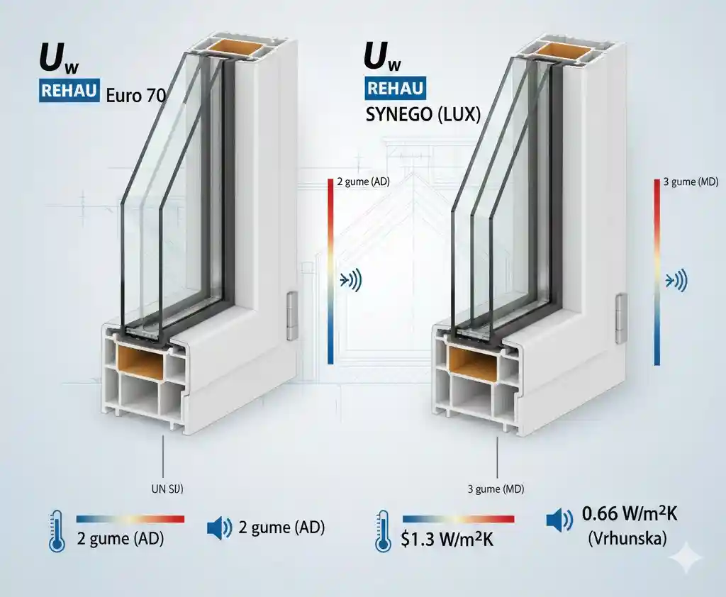 REHAU Ekonomi Euro 70 i REHAU SYNEGO LUX