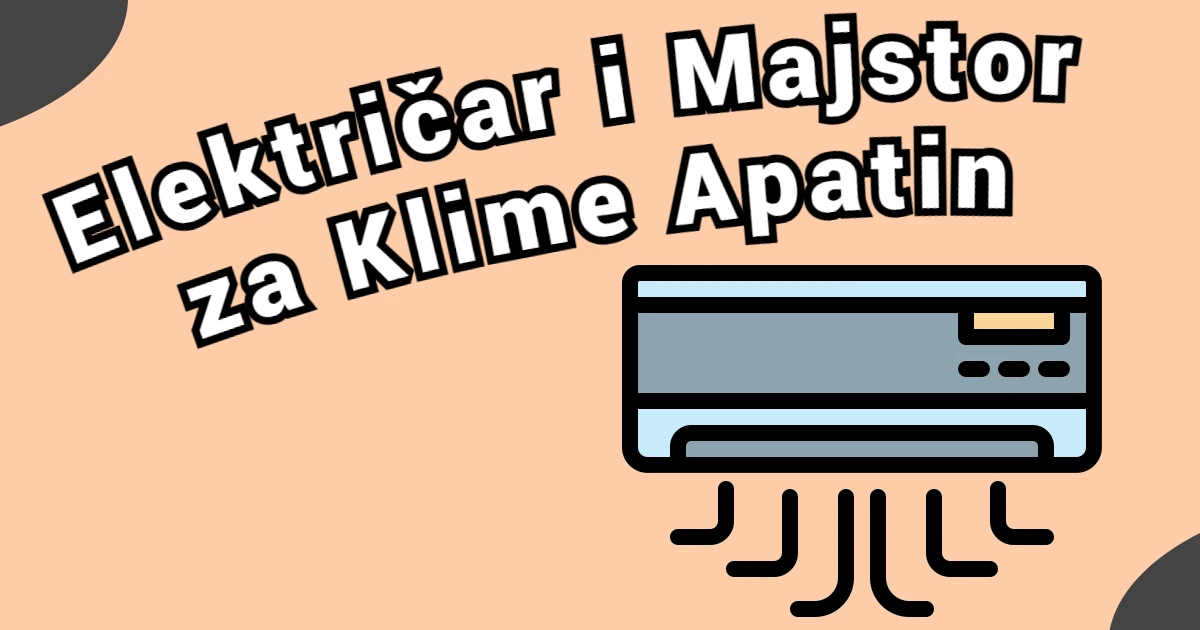 Električar i Majstor za Klime Apatin, ali i šire – hero slika