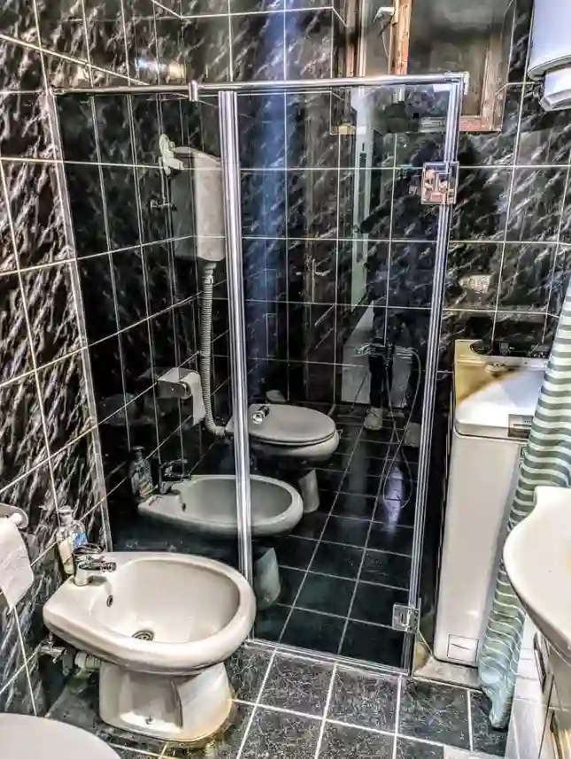 tuš kabina sa crnim staklom Veternik